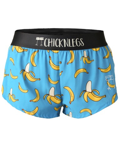 ChicknLegs Blue Bananas running shorts