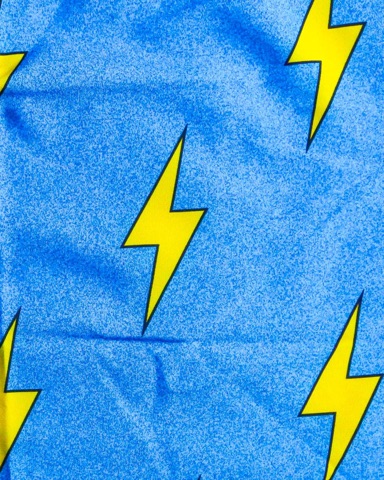 ChicknLegs Blue Bolts running shorts
