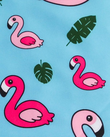 ChicknLegs Blue Flamingo running shorts