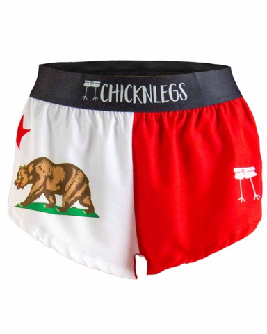ChicknLegs California Flag running shorts