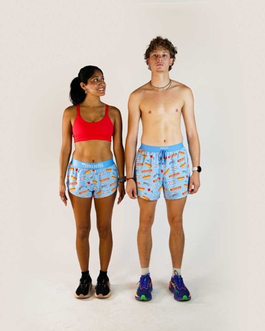 ChicknLegs Chicago Doodle running shorts