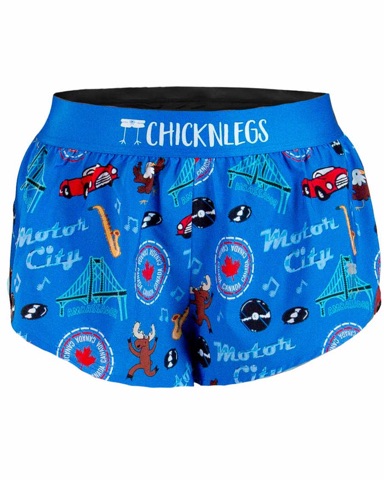 ChicknLegs Detroit Doodle running shorts