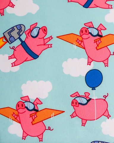 ChicknLegs Flying Pigs running shorts