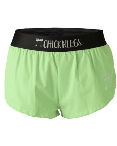 ChicknLegs Pickle Juice Green running shorts