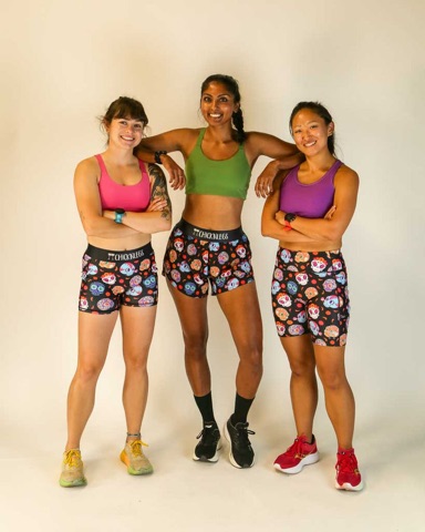 ChicknLegs Sugar Skulls running shorts